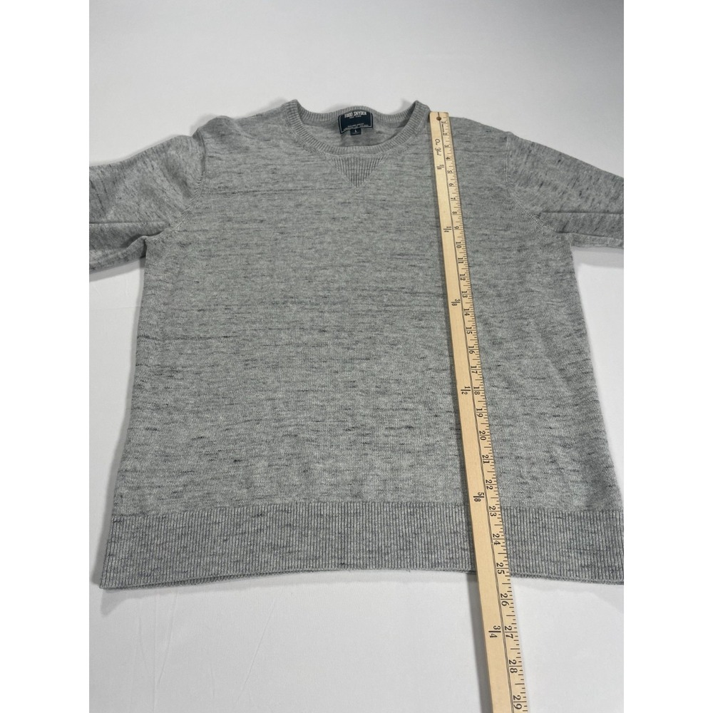 Todd Snyder Men's Large‎ Gray Henley Cotton Cashmere Crewneck Sweater - Picture 8 of 8